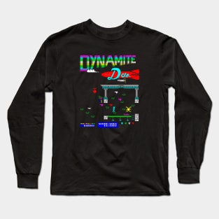 Mod.6 Arcade Dynamite Dan Video Game Long Sleeve T-Shirt